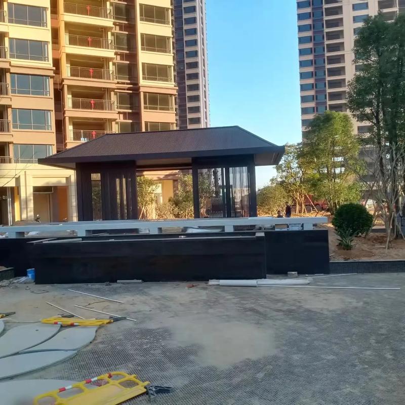 佛山创富吉工厂工程凉亭 地产园林景观中的点睛之笔